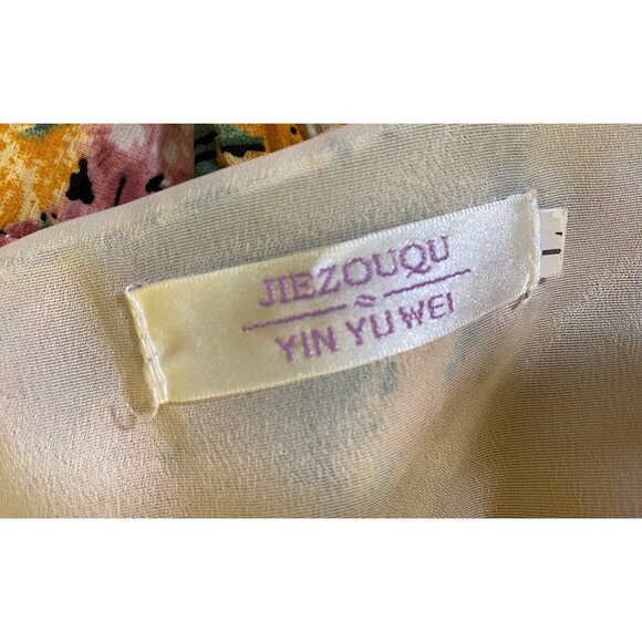 Floral Tiered Dress By Jiezouqou Yin Yu Wei Western Prairie Boho Large Feminine - Picture 3 of 4